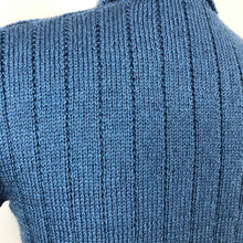 Load image into Gallery viewer, Reproduction 1950s Blue Rib Jumper - B34 36