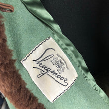 Load image into Gallery viewer, 1940s Sage Green Wool Coat with Real Fur Collar Trim - Bust 38 40