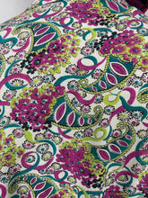 Load image into Gallery viewer, Original 1940s Green and Pink Cornucopia Floral Cotton Dress - Bust 44 46 - True Volup