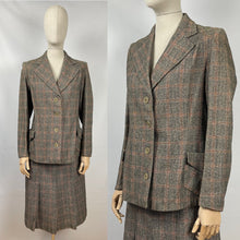 Load image into Gallery viewer, Original 1930s Black, Cream and Red Check Walking Suit - Bust 34 35