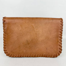 Load image into Gallery viewer, Original 1940's Tooled Leather Bag with Avro Lancaster Bomber Design - WW2 Bag