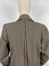 Load image into Gallery viewer, Original 1930s 1940s Brown and Cream Houndstooth Check Three Way Coat - Bust 38 40 42