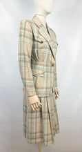 Load image into Gallery viewer, AS IS Original 1930s or 1940s Lightweight Wool Check Suit in Duck Egg, Mocha and Cream - Bust 34 35