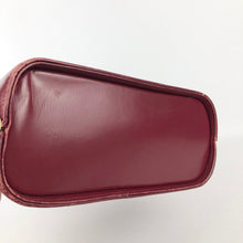 Load image into Gallery viewer, Original 1950s Burgundy Faux Leather Box Bag Made in 1953 for the Coronation