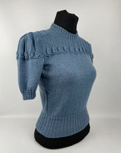 Load image into Gallery viewer, 1940s Reproduction Jumper with Harebell Design on the Yoke and Sleeve Head - Bust 33"/34"