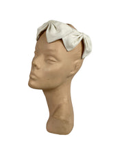 Load image into Gallery viewer, Original 1950's White Hat Made From Four Large Bows - Fabulous Little Summer Hat *