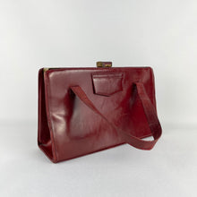 Load image into Gallery viewer, Original 1940s 1950s Burgundy Leather Bag