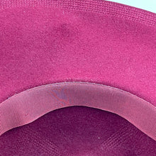 Load image into Gallery viewer, Vintage Burgundy Felt Hat with Chevron Seaming Detail - Henry Heath Gipsy Hat