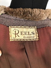 Load image into Gallery viewer, Exceptional 1940s Genuine Fur Trimmed Princess Coat and Dress Set by Reels of Milwaukee - B36