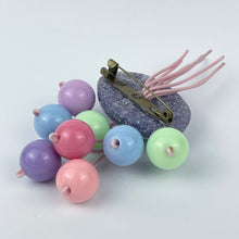 Load image into Gallery viewer, Fabulous Luxulite Pretty Pastels and Glitter Brooch in Pink, Blue, Purple and Green
