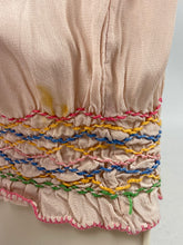 Load image into Gallery viewer, Original 1930’s Hungarian Embroidered Blouse in Pale Pink Crepe - Petite