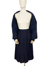 Load image into Gallery viewer, Original 1940's Dark Blue Single Breasted Wool Suit by Marcus of London - Bust 36 38