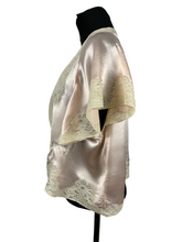 Load image into Gallery viewer, Original 1930's 1940's Pale Pink Satin Bed Jacket with Lace Trim - Bust 34 36