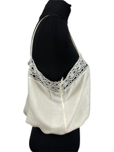 Load image into Gallery viewer, Original 1920s Silk Chemise with Pretty Crochet Lace Border - Bust 34
