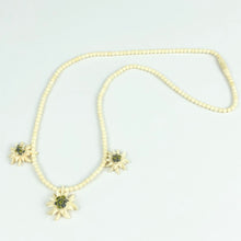 Load image into Gallery viewer, Vintage 1930s 1940s Carved Triple Edelweiss Necklace