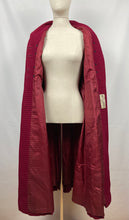 Load image into Gallery viewer, Original 1940s Double Breasted Burgundy Red Belted Coat by Barnett-Hutton - Bust 36 37 38