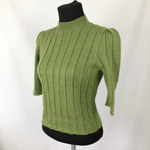 Load image into Gallery viewer, Reproduction 1940s Wartime Jumper in Turtle Green - Bust 33 34 35 36