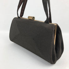 Load image into Gallery viewer, 1940s 1950s Chocolate Brown Corde Style Handbag