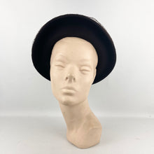 Load image into Gallery viewer, Original 1930's or 1940's Dark Brown Felt Hat by Jacoll with Net Trim *