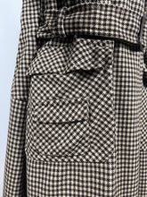 Load image into Gallery viewer, Original 1930s 1940s Brown and Cream Houndstooth Check Three Way Coat - Bust 38 40 42