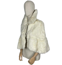 Load image into Gallery viewer, Original 1930's or 1940's Vintage White Fur Evening Cape with Stunning Collar - Vintage Winter Wedding Cape
