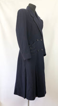Load image into Gallery viewer, Original 1940s CC41 Navy Wool Coat with Great Pocket Detail - Bust 36 38