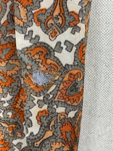 Load image into Gallery viewer, Original 1950's Artificial Silk Blouse in Autumnal Print - Button Back with Bow Detail - Bust 40