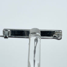 Load image into Gallery viewer, Original 1930's Chrome Bar Brooch with a Little Red Airedale Terrier Hanging in a Disc