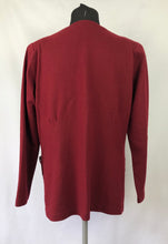 Load image into Gallery viewer, Original 1940s CC41 Machine Knitted Cardigan in Burgundy and Grey - B40 42