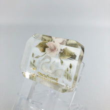 Load image into Gallery viewer, Original 1940s 1950s Reverse Carved Lucite Brooch with Flowers and a Swan