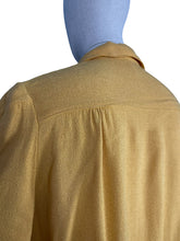 Load image into Gallery viewer, Original 1940’s True Volup Maxton Long Sleeved Crepe Blouse in Soft Mustard - Bust 40 42 44