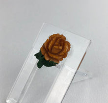 Load image into Gallery viewer, Original 1940s Carved Bakelite Rose Brooch