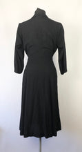 Load image into Gallery viewer, 1940s Volup Black Crepe Dress - B40