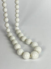 Load image into Gallery viewer, 1950s White Glass Necklace - Classic Glass Necklace
