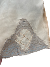 Load image into Gallery viewer, Original 1930's Pure Silk French Knickers With Lace Trim and Original Tag - Waist 25 26
