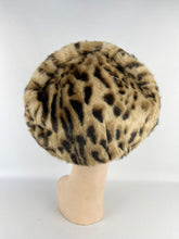Load image into Gallery viewer, Fabulous Vintage Faux Fur Hat in Leopard Print - Such a Fun Piece
