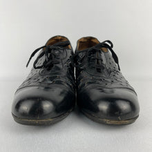Load image into Gallery viewer, 1940s Black Leather Portland Lace Up Shoes - UK Size 5.5 *