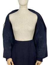 Load image into Gallery viewer, Original 1940's Dark Blue Single Breasted Wool Suit by Marcus of London - Bust 36 38