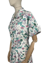 Load image into Gallery viewer, Original 1940's or 1950's Volup St Michael CC41 Cotton Floral Frock - Bust 42 44 *