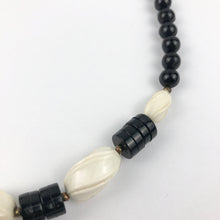 Load image into Gallery viewer, Vintage Early Plastic Black and White Necklace