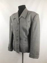 Load image into Gallery viewer, 1940s 1950s Volup Grey Wool Lady Scott Jacket - B44 46