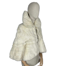 Load image into Gallery viewer, Original 1930's or 1940's Vintage White Fur Evening Cape with Stunning Collar - Vintage Winter Wedding Cape