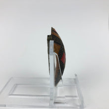 Load image into Gallery viewer, 1930s 1940s Red, Brown and Mustard Wooden Dress Clip
