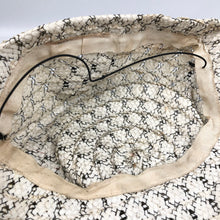 Load image into Gallery viewer, 1950s New Look Hat in Black and White with Bow Trim