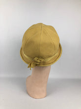Load image into Gallery viewer, 1950s Wetherall Sports Hat in Soft Mustard - Charming Little Sports Hat