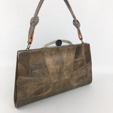 Load image into Gallery viewer, 1930s 1940s Brown Reptile Skin Bag with Matching Coin Purse