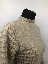 Load image into Gallery viewer, Reproduction 1930s Hand Knitted Jumper in Oatmeal - B34 36