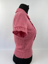 Load image into Gallery viewer, 1930s Reproduction Jumper with Jabot and Lace Trim in Slate Rose - Bust 33 34
