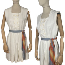 Load image into Gallery viewer, Original 1930's White Tennis Dress - Perfect Summer Frock - Bust 36 38