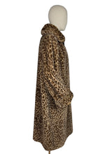 Load image into Gallery viewer, Original 1940’s Fabulous Faux Fur Leopard Print Coat by Jancourt Model - Bust 36 38 40 42